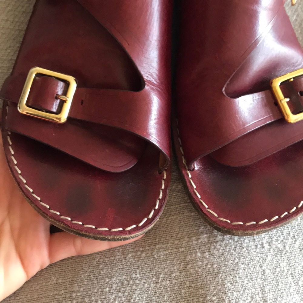 Chloe double monk leather slides - Picture 7 of 8